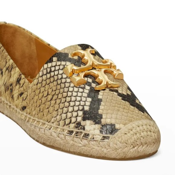 NWT  Tory Burch® Eleanor Snakeskin Embossed Espadrille - Picture 6 of 16